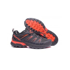 کتونی پیاده روی سالامون طوسی نارنجی Salomon X ULTRA 3 GTX