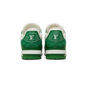 کتونی لویی ویتون سبز سفید Louis Vuitton LV Trainer Green White