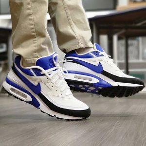 کتونی نایک ایرمکس سفید مشکی آبی Nike Airmax BW