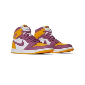 کتونی نایک ایرجردن 1 زرد و زرشکی Nike Air Jordan 1 Retro High OG Brotherhood
