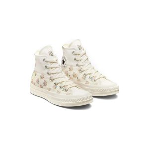 کفش کانورس آل استار 1970 کرم طرح گل Converse Chuck 70 Cream Flower