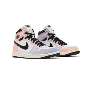 کتونی نایک ایرجردن 1 ساقدار سفید بنفش صورتی Nike Air Jordan 1 Retro High OG Skyline