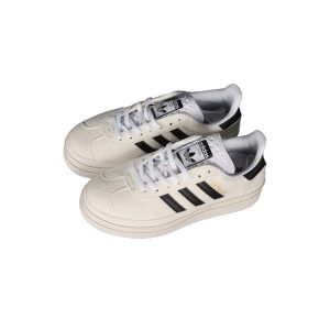 کفش آدیداس گزل لژدار سفید مشکی Adidas Gazelle Bold White Black