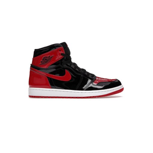 کتونی قرمز مشکی Air Jordan 1 Retro High OG PS Patent BRED