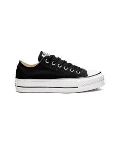 کانورس چاک تیلور پلتفرم ساق کوتاه مشکی Converse-chuck-taylor-platform-low
