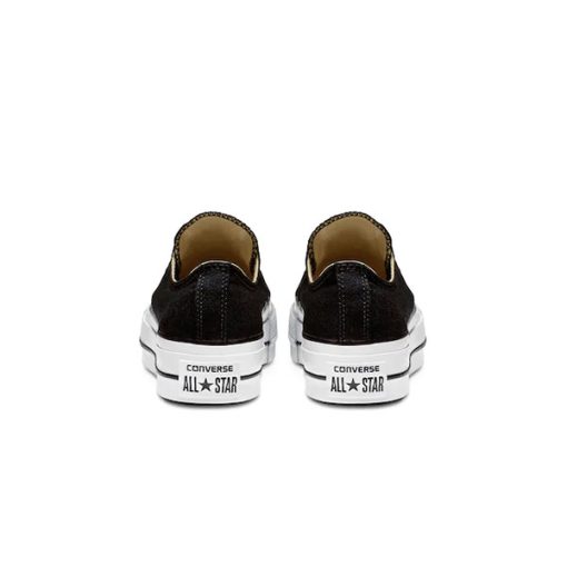 کانورس چاک تیلور پلتفرم ساق کوتاه مشکی Converse-chuck-taylor-platform-low