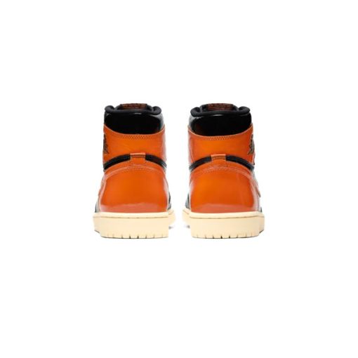 کتونی نایک ایرجردن 1 نارنجی مشکی Air Jordan 1 Black Orange Patent