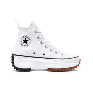 کفش کانورس ران استار هایک سفید all star converse run star hike