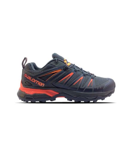 کتونی پیاده روی سالامون طوسی نارنجی Salomon X ULTRA 3 GTX