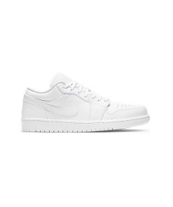 کتونی نایک ایرجردن 1 ساق کوتاه فول سفید Nike Air Jordan 1 Low White