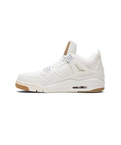 کتونی نایک ایرجردن 4 لیوایز سفید Nike Air Jordan 4 Levi’s White Denim