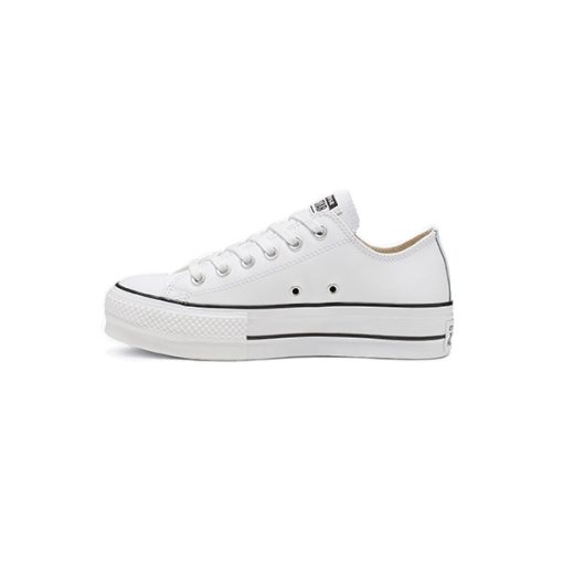 کفش آل استار کانورس ساق کوتاه سفید Chuck Taylor Platform Low