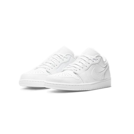 کتونی نایک ایرجردن 1 ساق کوتاه فول سفید Nike Air Jordan 1 Low White