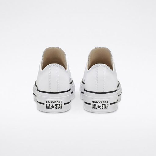 کتونی آل استار کانورس ساق کوتاه سفید Chuck Taylor Platform Low