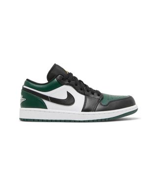 کتونی نایک ایرجردن 1 ساق کوتاه سبز مشکی Air Jordan 1 Low Green Toe