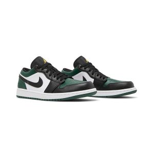کفش نایک ایرجردن 1 ساق کوتاه سبز مشکی Air Jordan 1 Low Green Toe