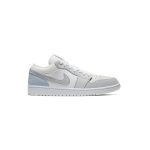 کفش نایک ایرجردن 1 ساق کوتاه سفید خاکستری پاریس Air Jordan 1 Low Sky Grey Paris