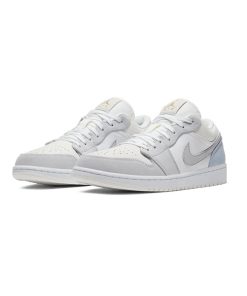 کتونی نایک ایرجردن 1 ساق کوتاه سفید خاکستری پاریس Air Jordan 1 Low Sky Grey Paris