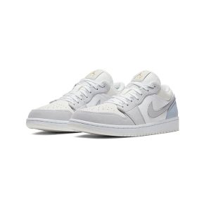 کتانی نایک ایرجردن 1 ساق کوتاه سفید خاکستری پاریس Air Jordan 1 Low Sky Grey Paris