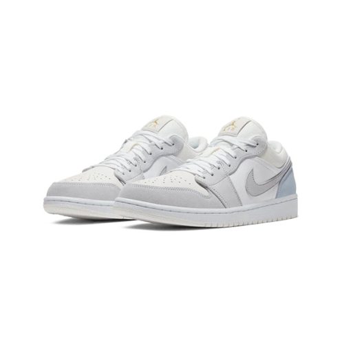کتانی نایک ایرجردن 1 ساق کوتاه سفید خاکستری پاریس Air Jordan 1 Low Sky Grey Paris