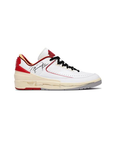 کفش نایک مردانه ایرجردن 2 سفید قرمز Air Jordan 2 Retro Low SP Off White