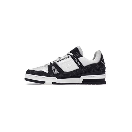 کتانی لویی ویتون مشکی سفید Louis Vuitton LV Trainer Black White