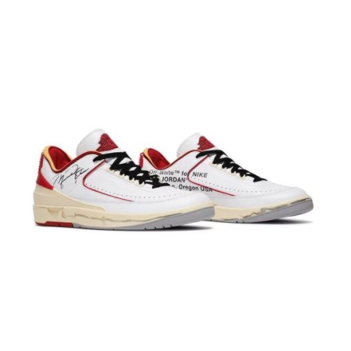 کتونی نایک مردانه ایرجردن 2 سفید قرمز Air Jordan 2 Retro Low SP Off White