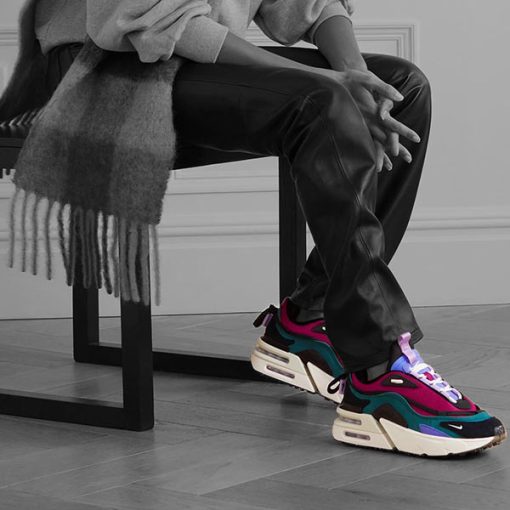 کتونی زنانه لژ بلند نایک ایرمکس فوریوزا سبز و زرشکی Nike Air Max Furyosa NRG
