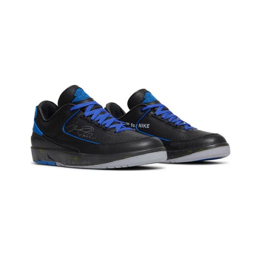 کتونی نایک مردانه ایرجردن 2 مشکی آبی Air Jordan 2 Retro Low SP Off White
