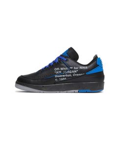 کتونی نایک مردانه ایرجردن 2 مشکی آبی Air Jordan 2 Retro Low SP Off White