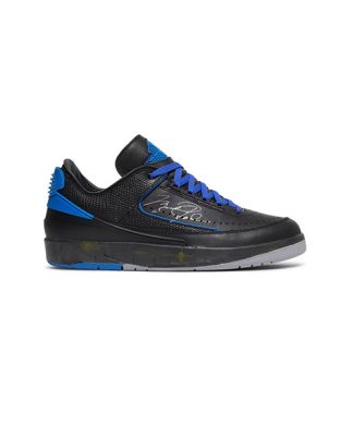 کفش نایک مردانه ایرجردن 2 مشکی آبی Air Jordan 2 Retro Low SP Off White