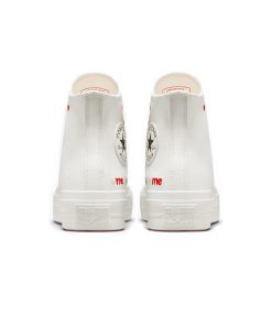 کفش کانورس آل استار پلتفرم قلبی All Star Platform Embroidered Hearts