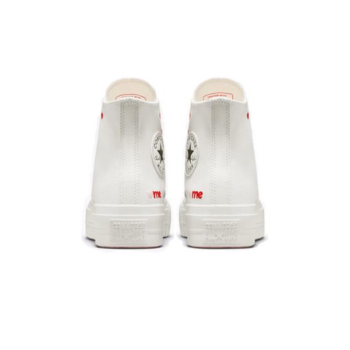 کفش کانورس آلستار پلتفرم قلبی All Star Platform Embroidered Hearts