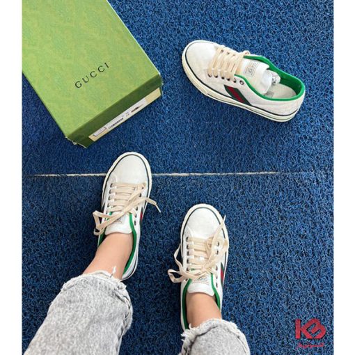 کتونی گوچی زنانه سفیدGucci Tennis 1977 sneaker