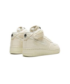 کتونی نایک ایرفورس نیم ساق استاسی Nike Airforce 1 X Stussy Mid Fossil Stone