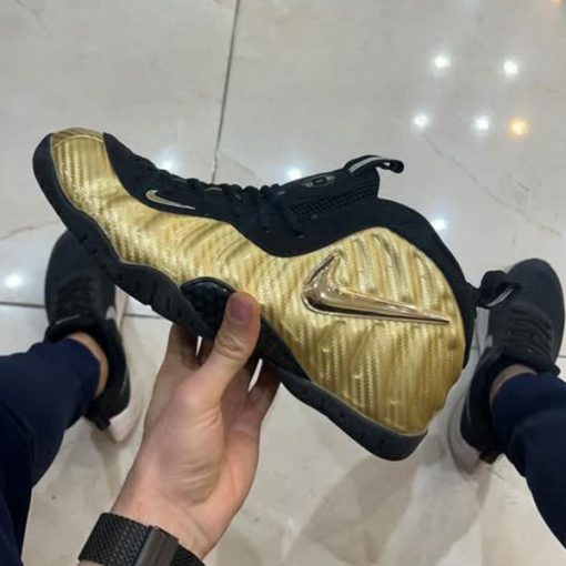 کتونی نایک فومپوزیت پرو طلایی Air Foamposite Pro Metallic Gold