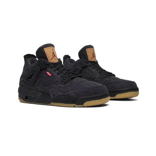 کتونی بسکتبال مردانه نایک ایرجردن 4 لیوایز Nike Air Jordan 4 Levi's GS Black