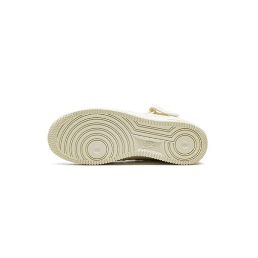 کفش نایک ایرفورس نیم ساق استاسی کرم Nike Airforce 1 X Stussy Mid Fossil Stone