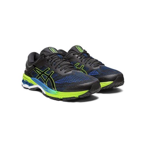 کفش مخصوص پیاده روی اسیکس کایانو 26 مشکی آبی سبز Asics GEL-KAYANO 26