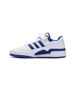 کتونی ست آدیداس فوروم سفید آبی Adidas Forum Low White Royal Blue