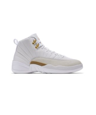 کتونی نایک ایرجردن 12 سفید طلایی Nike Air Jordan 12 OVO White