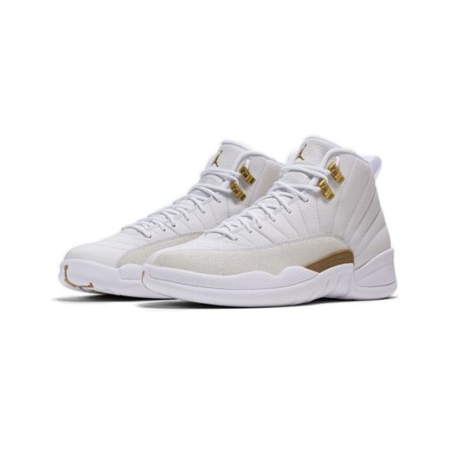 کتونی نایک ایرجردن 12 سفید طلایی Nike Air Jordan 12 OVO White