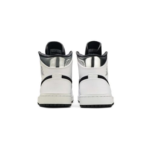 کفش ساقدار نایک ایرجردن 1 سفید نقره ای مدل Air Jordan 1 Mid Alternate Think 16