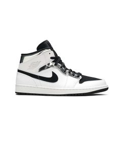 کفش ساقدار نایک ایرجردن 1 سفید نقره ای مدل Air Jordan 1 Mid Alternate Think 16
