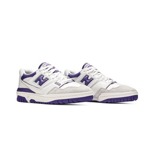 کفش نیوبالانس 550 سفید بنفش New Balance 550 White purple