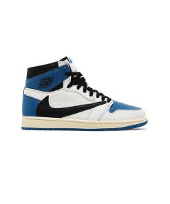 کفش نایک ایرجردن 1 تراویس اسکات آبی Air Jordan 1 Travis Scott Fragment Design