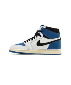 کفش نایک ایرجردن 1 تراویس اسکات آبی Air Jordan 1 Travis Scott Fragment Design