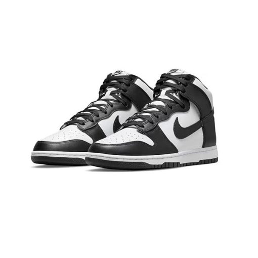 کتانی ساقدار نایک دانک مشکی سفید Nike Dunk High Panda