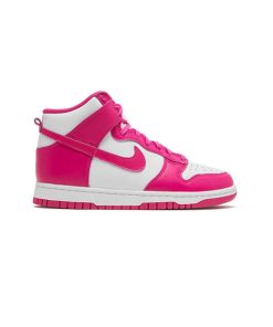 کتونی ساقدار نایک دانک صورتی Nike Dunk High Pink Prime
