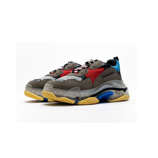 کتونی طوسی قرمز آبی بالنسیاگا تریپل اس balenciaga triples
